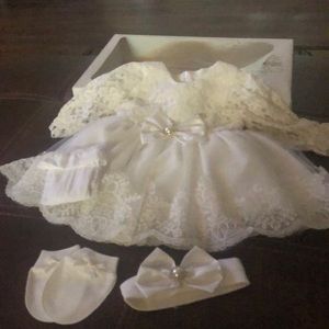White lace Christian inch dress